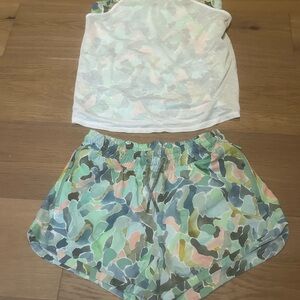 Athleta Girl Matching Shorts & Tank Set